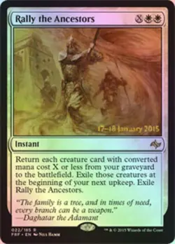 MTG Rally the Ancestors - Foil - Prerelease Promo, Prerelease & Release Promos, - Image 1