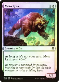MTG - Mesa Lynx - Foil - Zendikar Rising - Magic the Gathering - Image 1