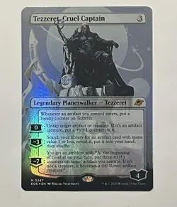 Mtg Magic Gathering Tezzeret, Cruel Captain Borderless Edge of Eternities Foil - Image 1