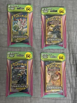 Pokemon Sun & Moon Unbroken Bonds Lot - Sealed D.G. Art Set Mini 2 Pk(3 cards) - Image 1