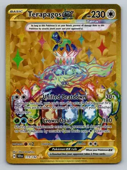 Terapagos ex 173/142 Sv07: Stellar Crown Pokemon TCG Secret Rare Gold NM T3 - Image 1