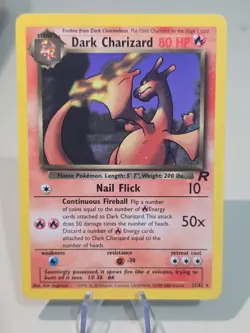 Dark Charizard 21/82 Team Rocket Rare WOTC Pokemon Card MP - Image 1