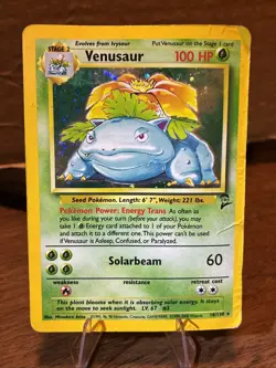 Pokemon TCG Venusaur Holo Rare Card 18/130 Base Set 2 Damaged - Image 1