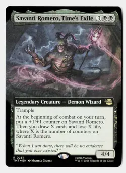 Savanti Romero, Time's Exile (Extended Art) 0267 TMNT Magic: The Gathering Foil - Image 1