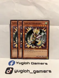 Yu-Gi-Oh Lancer Lindwurm X3 YS15 1st Edition Common Light Played - Image 1