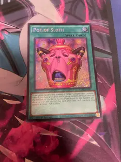 YUGIOH - POT OF SLOTH - SECRET RARE - 1ST ED - NM - CORI - Image 1