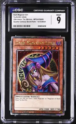 Yu-Gi-Oh! Dark Magician Girl MP24-EN009 25th Quarter Century Secret Rare - CGC 9 - Image 1