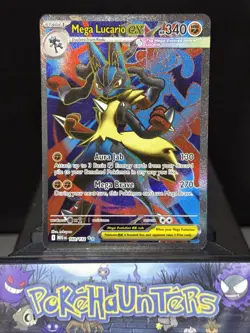 Pokemon Card Mega Lucario EX 160/132 Mega Evolution Full Art Ultra Rare NM - Image 1