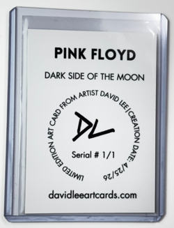 Pink Floyd Limited Artist Signed "Dark Side Of The Moon" Refractor Card 1/1 - Image 2