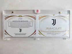 2021 Panini Immaculate Cristiano Ronaldo /99 Booklet Auto On Card Used Patch - Image 2