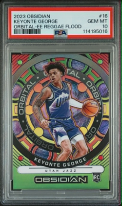 PSA 10 Keyonte George 2023 Panini Obsidian Orbital Electric Etch Reggae Flood - Image 1
