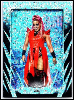 2026 Topps Chrome WWE #158 Zaria Black Mini-Diamonds Refractor /10 - Image 1