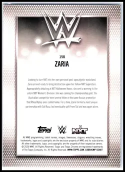 2026 Topps Chrome WWE #158 Zaria Black Mini-Diamonds Refractor /10 - Image 2