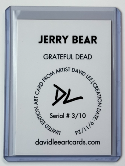 Jerry Bear Limited Edition Artist Signed “Grateful Dead” Trading Card 3/10 - Image 2