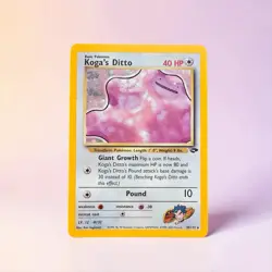 Koga’s Ditto 10/132 Holo Rare – Gym Challenge Unlimited Pokemon Card WOTC NM - Image 1