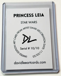 Princess Leia Limited Edition Artist Signed "Star Wars" Trading Card 10/10 - Image 2