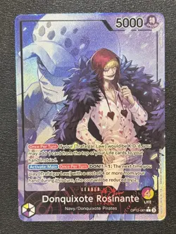 One Piece Card Donquixote Rosinante OP12-061 Leader Alt Art EN - Image 1