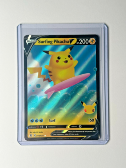 Surfing Pikachu V 008/025 Holo V Rare Celebrations Pokemon Near Mint - Image 1