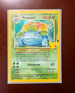 Pokemon TCG 2-Card Lot: Venusaur 15/102 Base Set Holo + Palkia 004/025 - Image 1