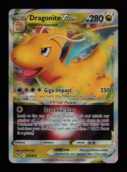 Dragonite VSTAR 050/078 Holo Holo VSTAR Rare Pokemon GO Pokemon Cards - Image 1