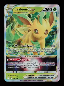 Leafeon VSTAR 014/159 Holo VSTAR Rare Crown Zenith Pokemon Cards - Image 1
