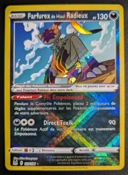 Carte Pokemon Farfurex Radieux 123/196 EB11 Origine Perdue Epee Et Bouclier FR - Image 2