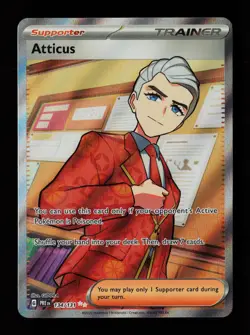 Atticus 134/131 Holo Ultra Rare Prismatic Evolutions Pokemon Cards - Image 1