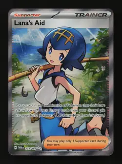 Lana's Aid 207/167 Holo Ultra Rare Twilight Masquerade Pokemon Cards - Image 1