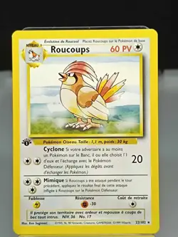 Roucoups 22/102 Edition 1 Edition 1 ED1 - Set De Base Wizards - Carte Pokemon FR - Image 1