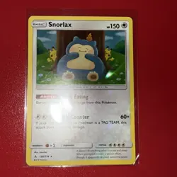 Snorlax 158/214 Unbroken Bonds Rare Holo Pokemon TCG Card LP ft. Pikachu - Image 1