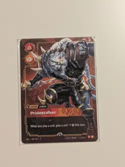 Riftbound Rengar Pridestalker Prize Wall Metal Card Plated Legend - Image 1
