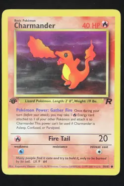 Charmander [1st Edition] - 50 - Team Rocket - Pokemon Card - Lightly Played - Image 1