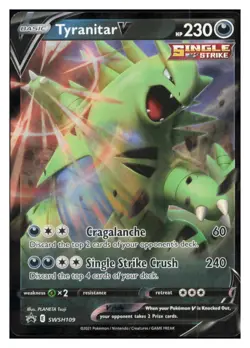 Tyranitar V Holo Promo SWSH: Sword & Shield Promo Cards SWSH109 NM A031 - Image 1