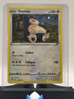 2020 Pokemon TCG Rebel Clash Snorlax Cosmos Holo 141/192 Holo Rare Card NM - Image 2
