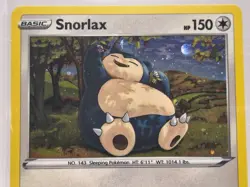2020 Pokemon TCG Rebel Clash Snorlax Cosmos Holo 141/192 Holo Rare Card NM - Image 3