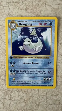 Pokemon Card - Dewgong Base Set 25/102 1st Edition - Image 1