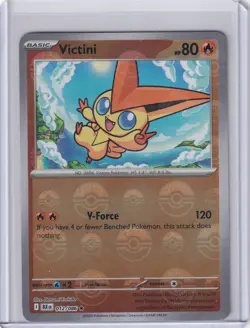 Pokemon TCG Victini Reverse Holo Pokeball Card 012/086 - Image 1
