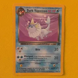 Dark Vaporeon 45/82 Team Rocket Uncommon Pokemon Card Damaged - Image 1