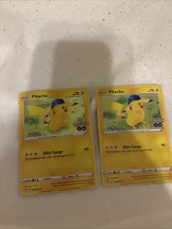 Pikachu 028/078 Pokemon GO Reverse Holo and holo 2-Card Lot English 2022 TCG - Image 1
