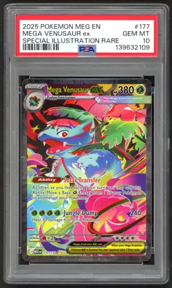 Pokemon Card - PSA 10 Mega Venusaur EX 177/132 - Mega Evolution SIR - GEM MT - Image 1