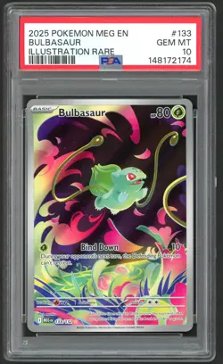 Pokemon Card - PSA 10 Bulbasaur 133/132 - Mega Evolution IR - GEM MT PSA10 - Image 1