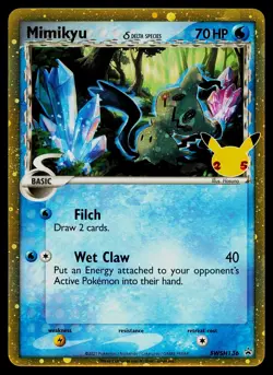 Pokemon Card Mimikyu Delta Species SWSH136 Celebrations Promo Holo - Image 1
