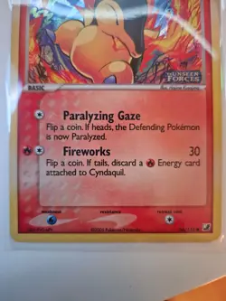 Pokemon Card Cyndaquil 54/115 Unseen Forces Common Reverse Holo EN LP - Image 4