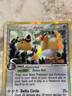 Ampharos Delta Species Pokemon EX Dragon Frontiers Ampharos Card #1/101 2006 - Image 4