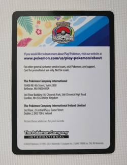 2024 World Championships Honolulu Pokemon Insert Advertisement Card; Near Mint - Image 2
