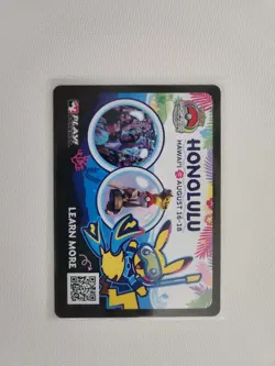 2024 World Championships Honolulu Pokemon Insert Advertisement Card; Near Mint - Image 3