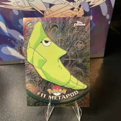 Pokemon Card - Metapod Topps Chrome TV Animation Edition 11 Foil - Image 1