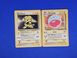 Pokemon Card lot Electabuzz 20/102 Electrode 18/64 WOTC 1999 Base set - Image 1