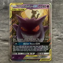 Pokemon TCG Gengar & Mimikyu GX 53/181 S&M Team Up Tag Team Ultra Rare NM - Image 1