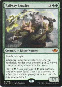 MTG: Outlaws of Thunder Junction: Railway Brawler: Lightly Played Condition - Image 1